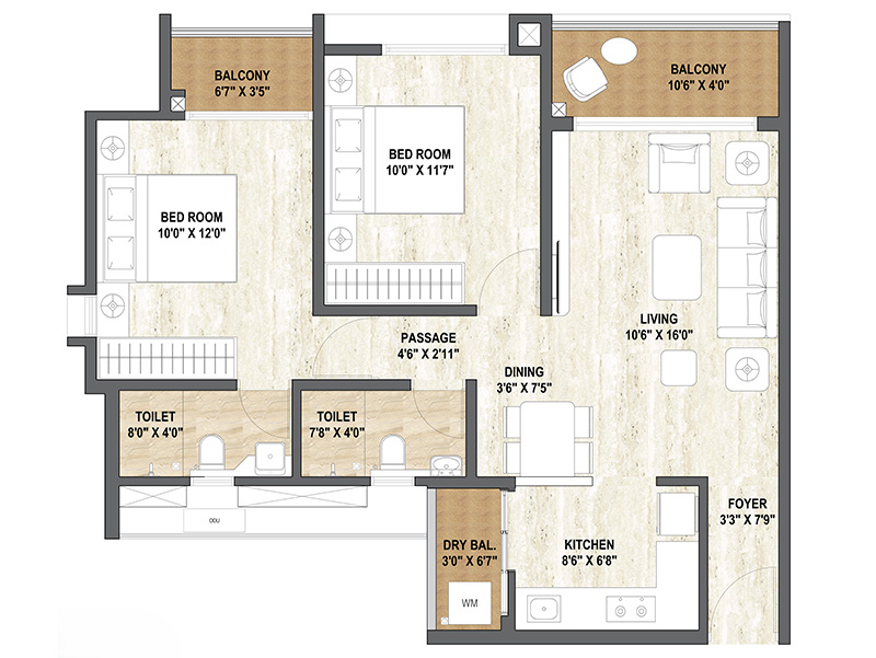 2-BHK-L-Boston 2-BHK-L-Boston